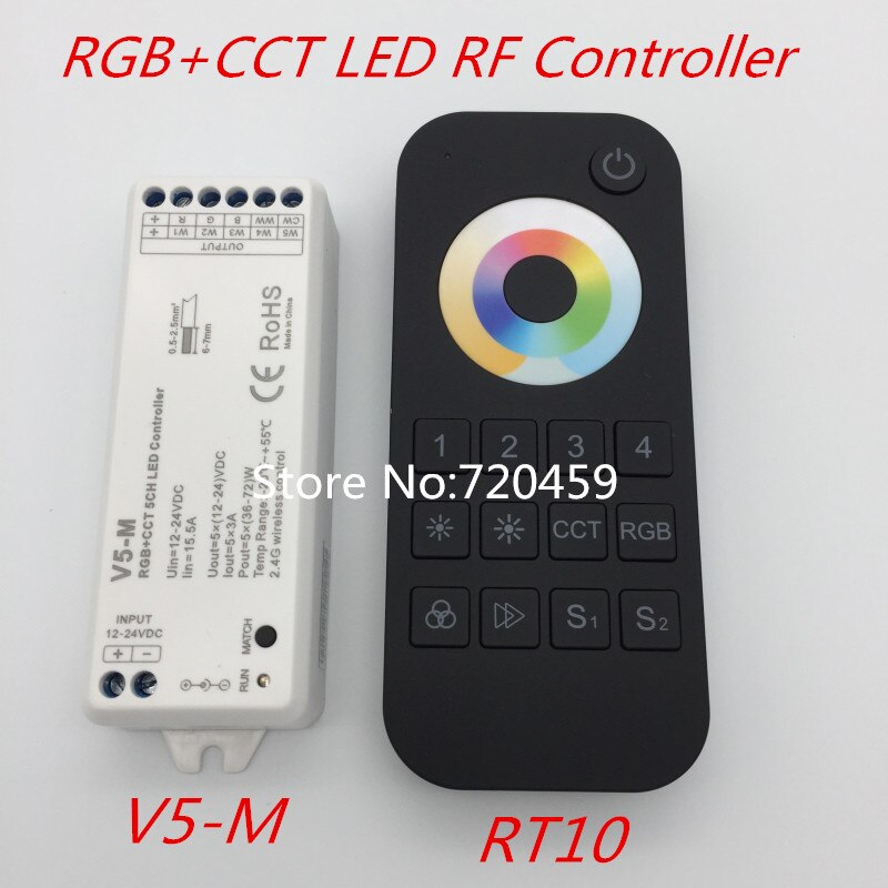 5 ä RGB + CCT LED RF Ʈѷ DC5-24V 4  RF..